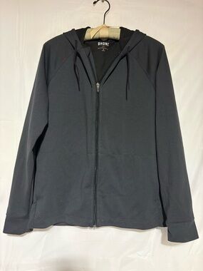 RHONE Men's Black Zip-Up Hoodie